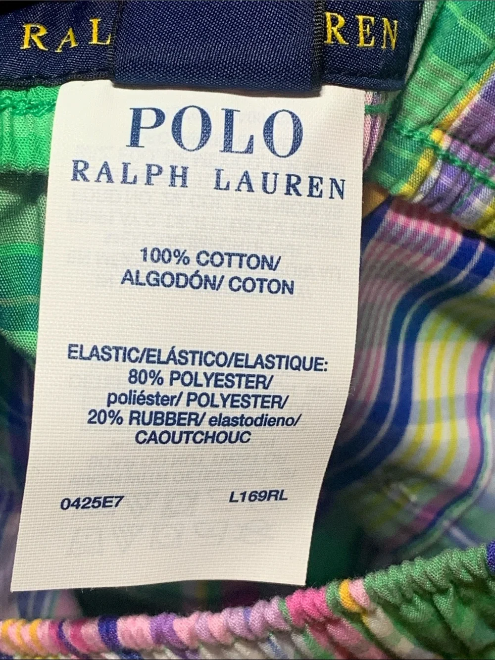 Polo Ralph Lauren Plaid Boxer Underwear Preppy wShorts Men’s Sz M NWT